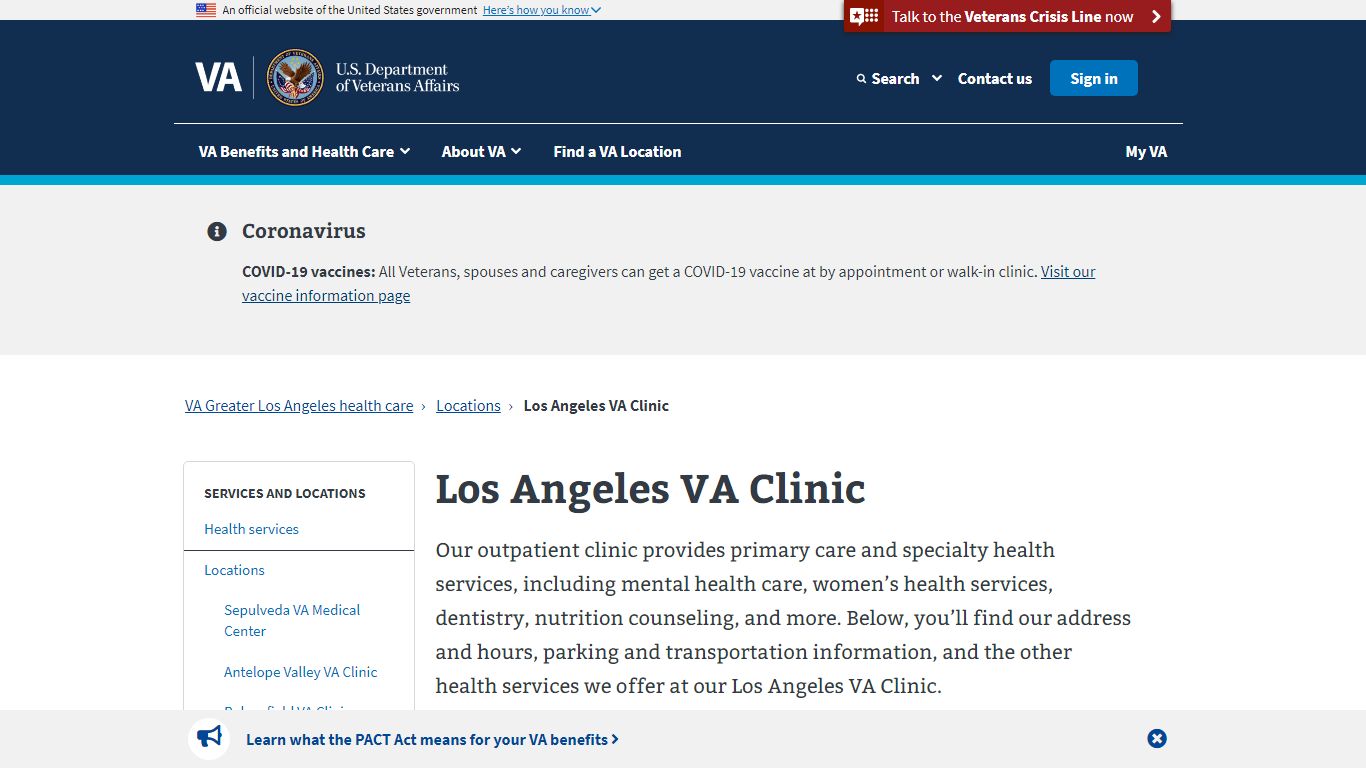 VA Greater Los Angeles Health Care - Veterans Affairs